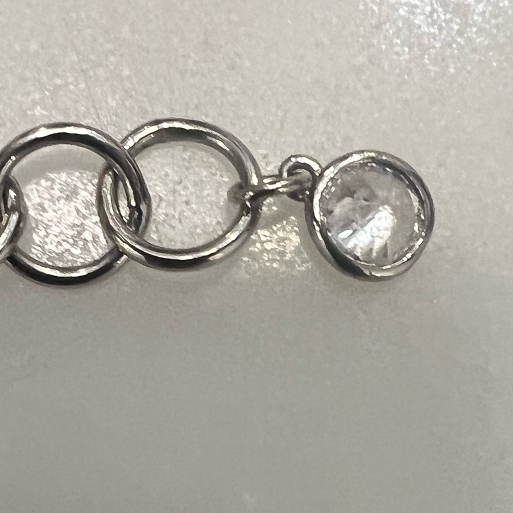 Kenneth Jay Lane Silver Choker Necklace With Crys… - image 6